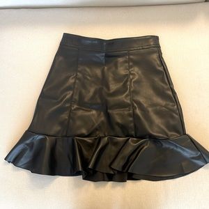 H&M Faux leather peplum skirt